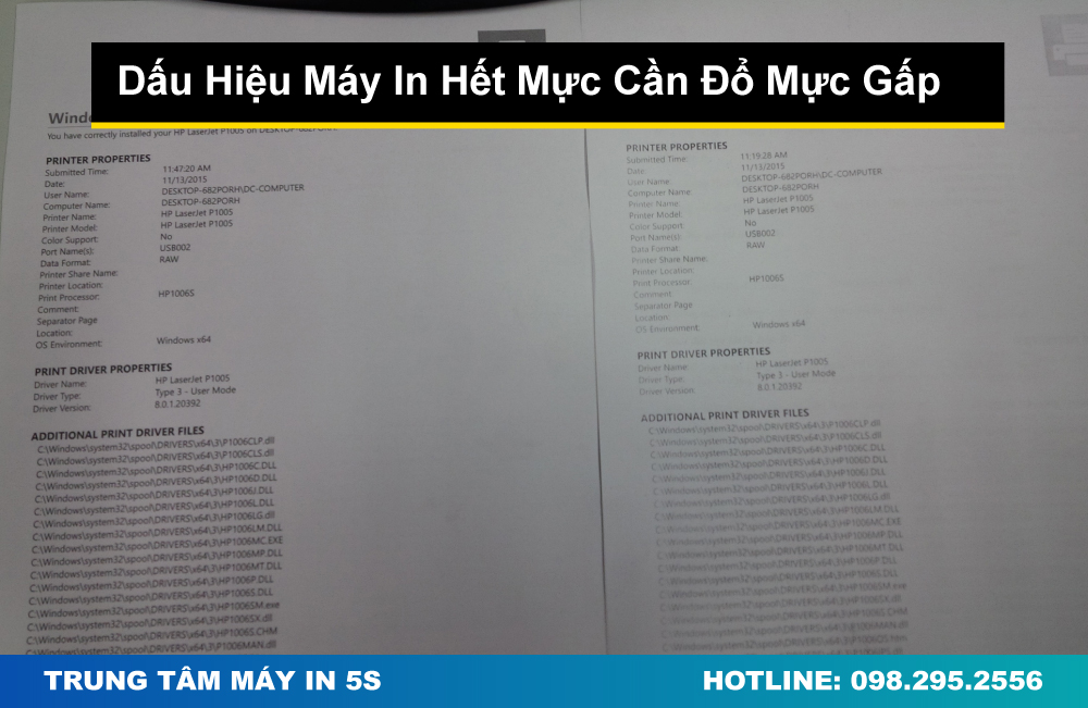 Dấu Hiệu Máy In Hết Mực Cần Đổ Mực Gấp