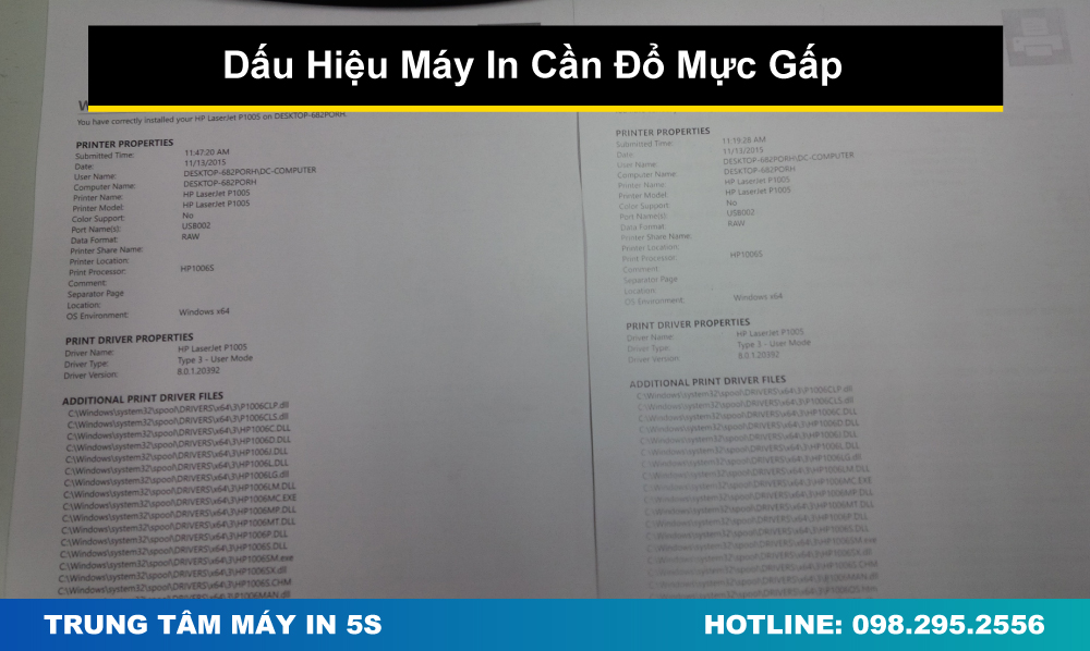Dấu Hiệu Máy In Cần Đổ Mực Gấp