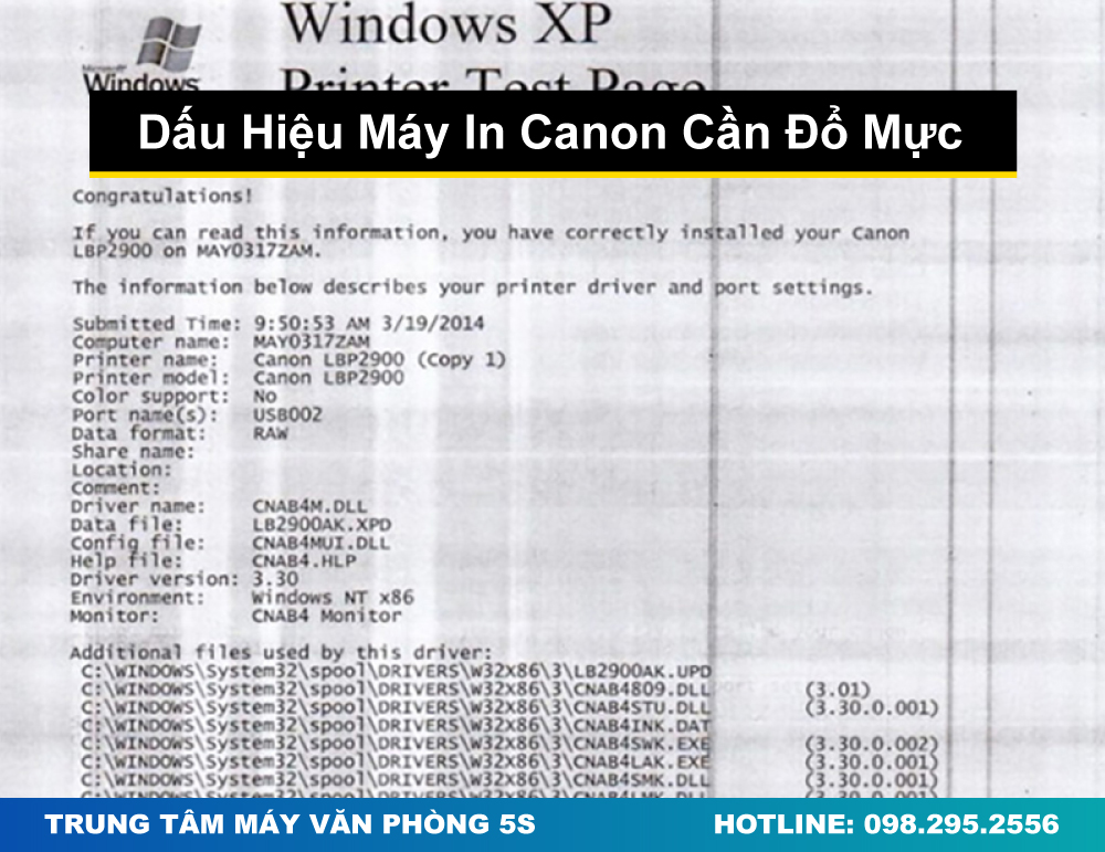 Dấu Hiệu Máy In Canon Cần Đổ Mực
