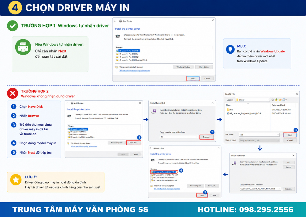 Chọn Driver Máy In