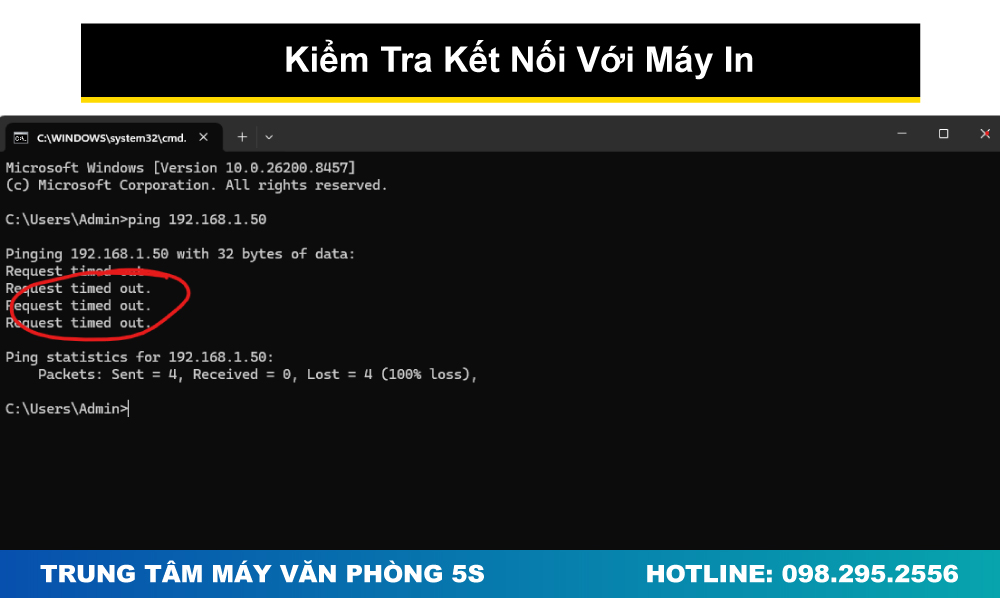 Ping Địa Chỉ IP Máy In