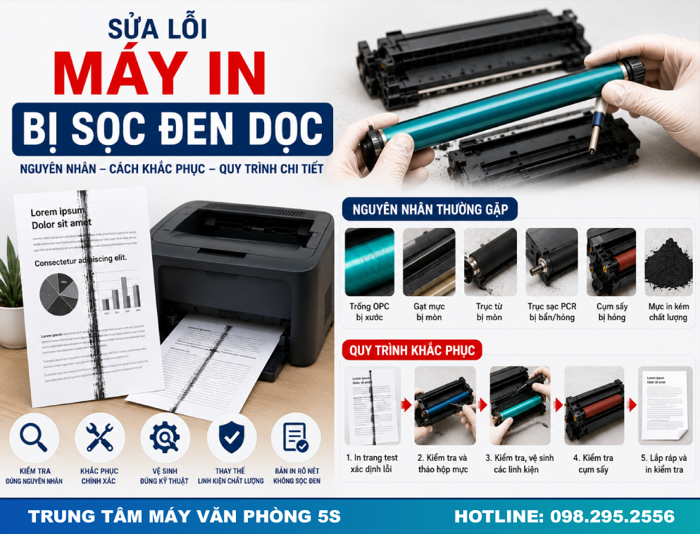 Cách Sửa Lỗi Máy In Bị Sọc Đen Dọc Đúng Kỹ Thuật