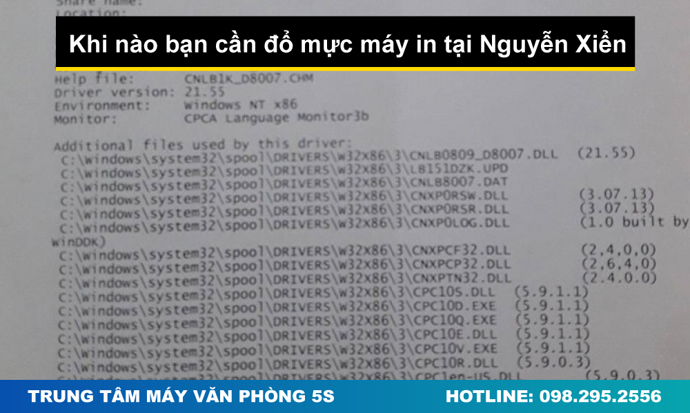 Khi nào bạn cần đổ mực máy in tại Nguyễn Xiển
