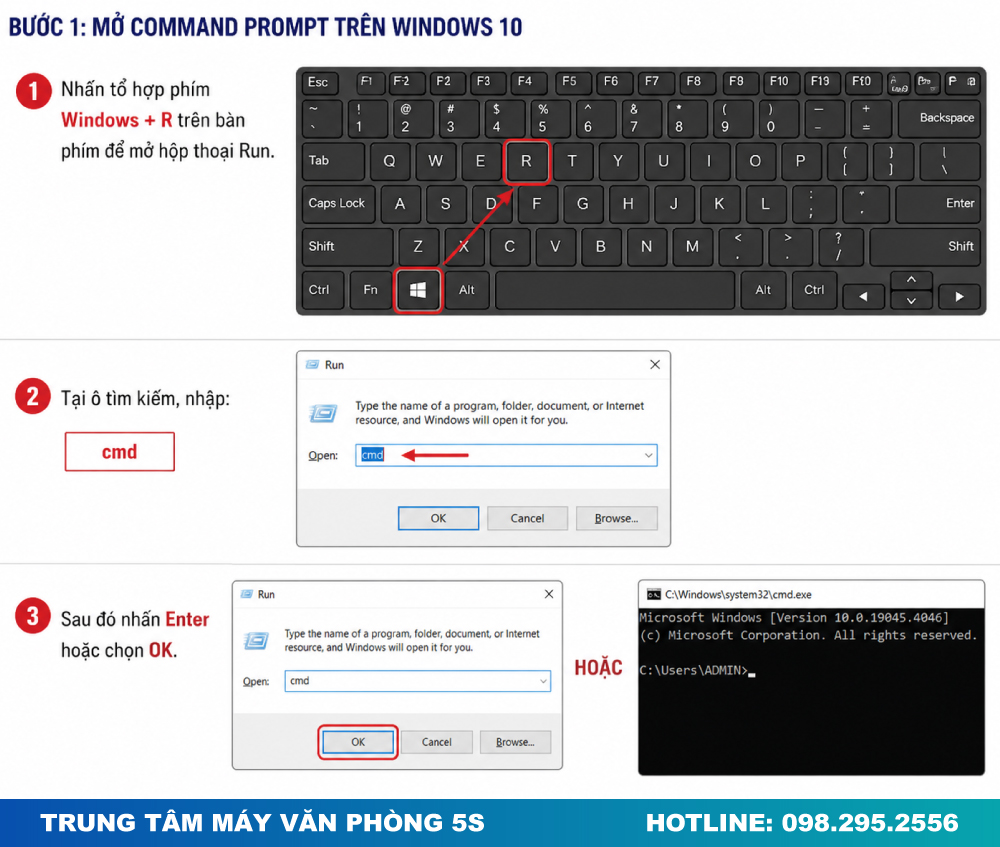 Mở Command Prompt Trên Windows 10