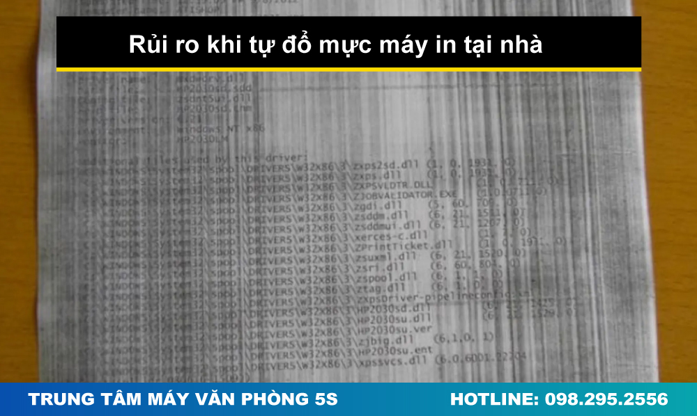 Rủi ro khi tự đổ mực máy in tại nhà