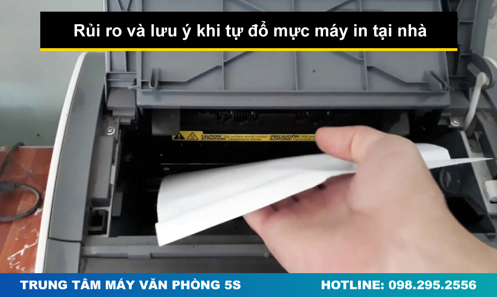 Rủi ro và lưu ý khi tự đổ mực máy in tại nhà
