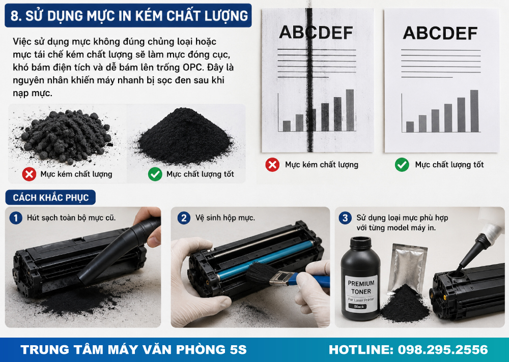 Sử Dụng Mực In Kém Chất Lượng