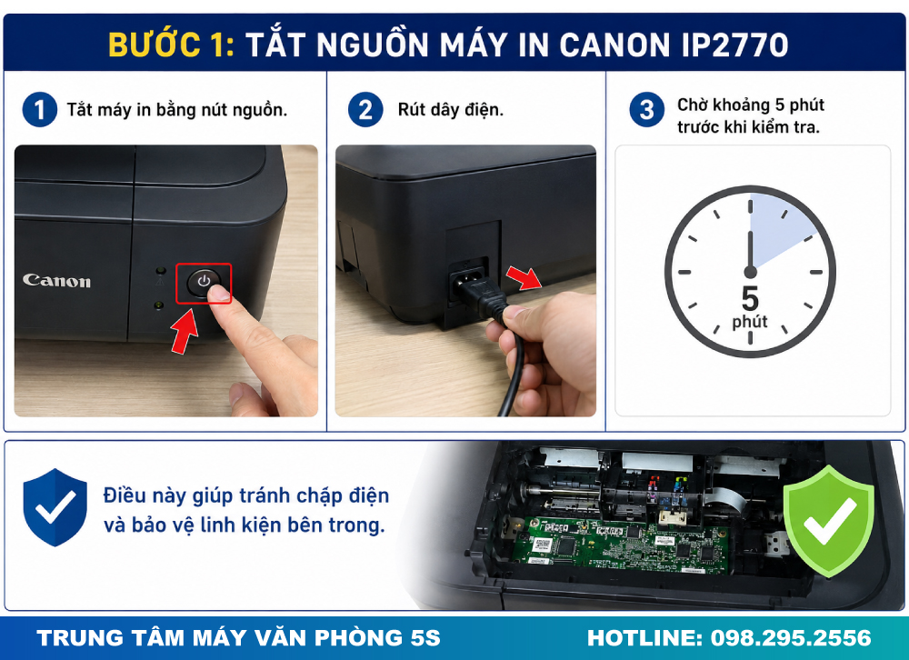 Tắt Nguồn Máy In-Canon-IP2770