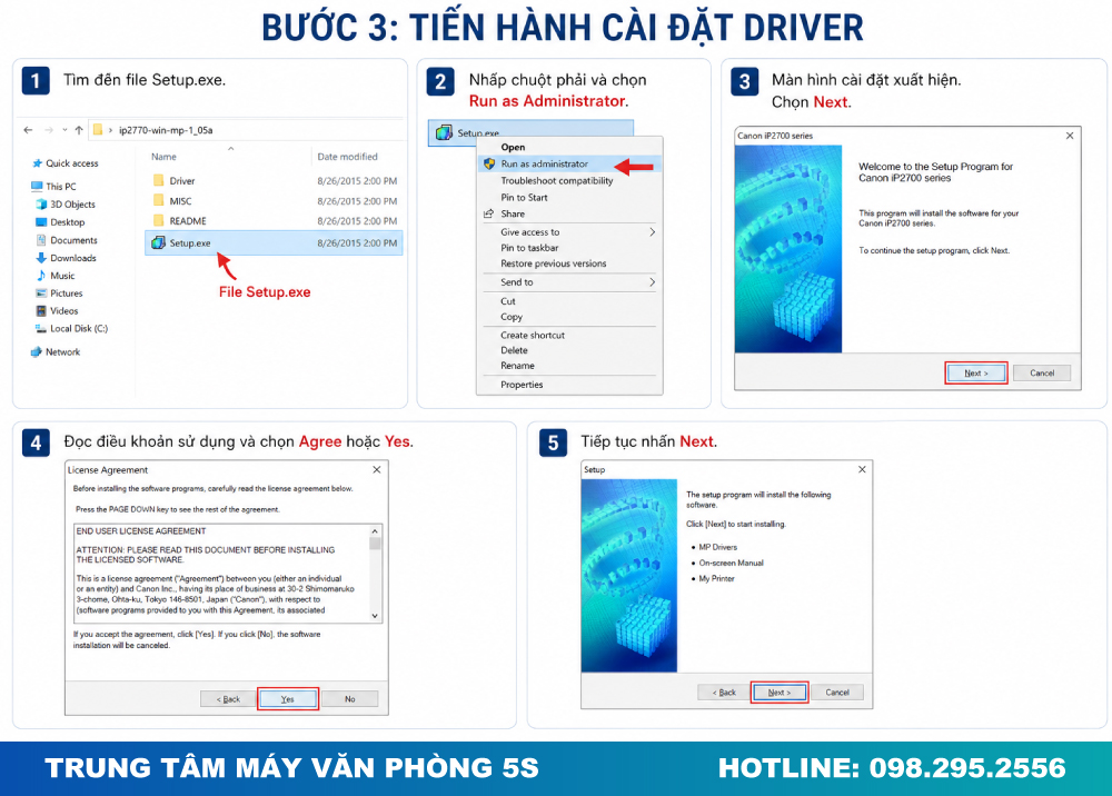 Tiến Hành Cài Đặt Driver